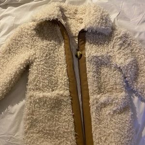 &other stories Sherpa jacket - leather details